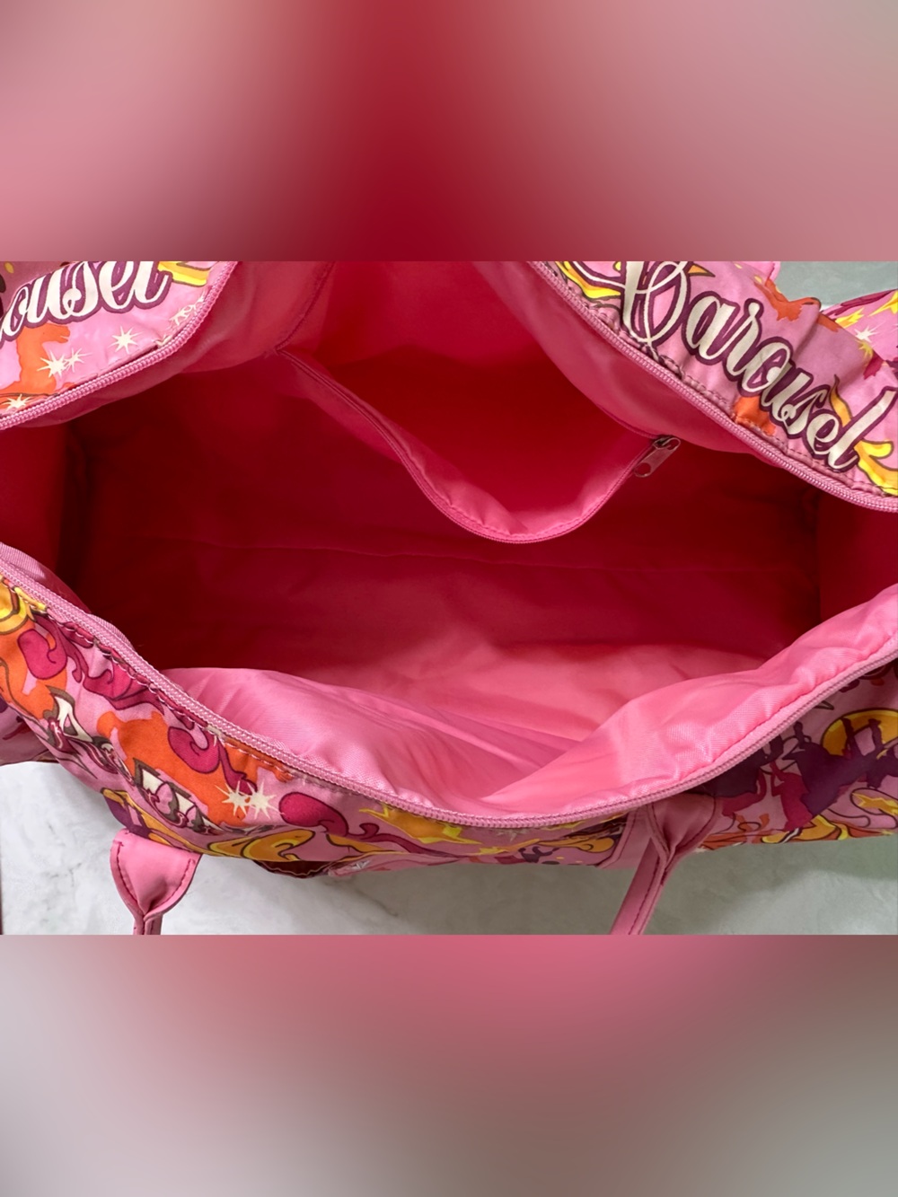 Oilily Pink Multicolor Patterned duffle bad - Picture 9 of 16